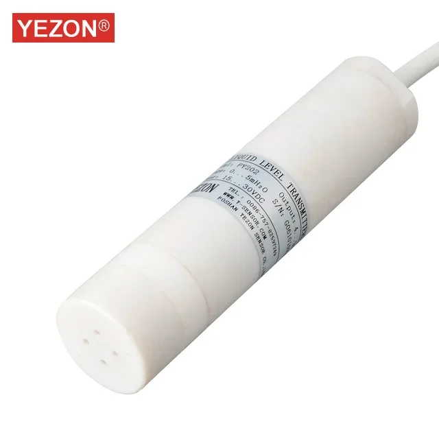 PY202 Submersible PTFE Liquid Level Sensor Corrosion Resistant Anticorrosive Input Chemical Liquid Level Gauge Transmitter