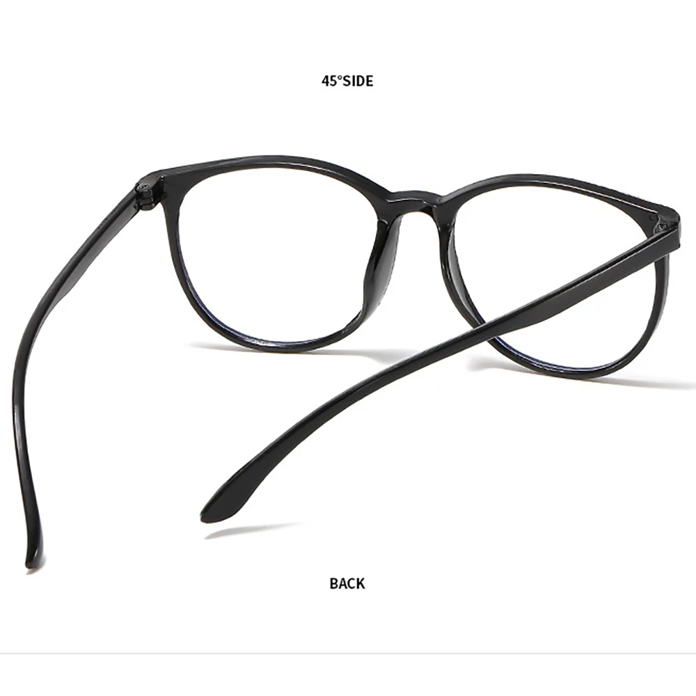 

Plain Glasses Optical Eye Glasses Blue Light Glasses Round For Office Digital Eye Strain Daily Wear