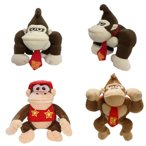 Donkey Kong Plush Toys Cute Monkey Soft Toy Plushie Doll Stuffed Animals Dolls for Childen Birthday Gifts