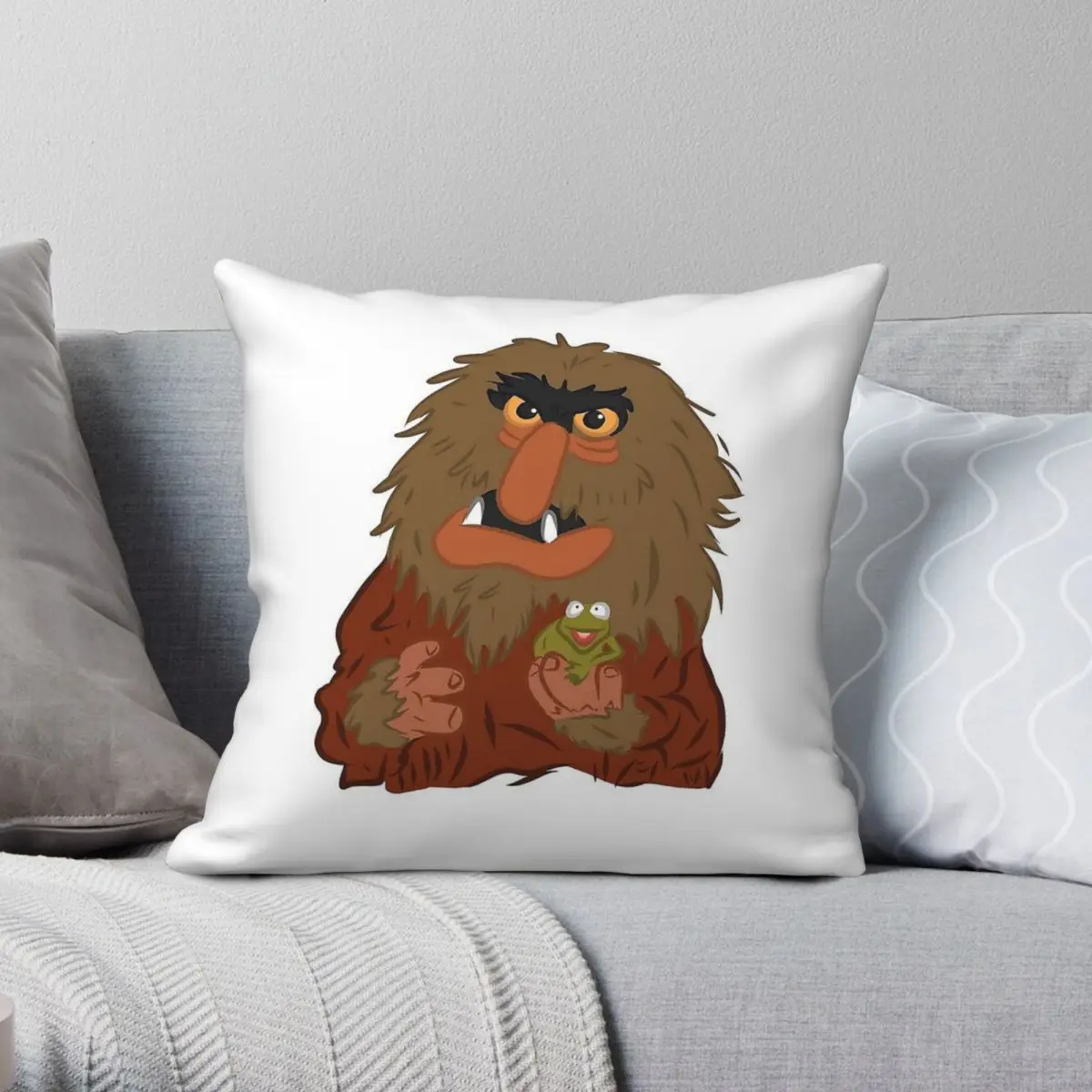 

Sweetums Square Pillowcase Polyester Linen Velvet Printed Zip Decor Pillow Case Sofa Seater Cushion Cover 18"