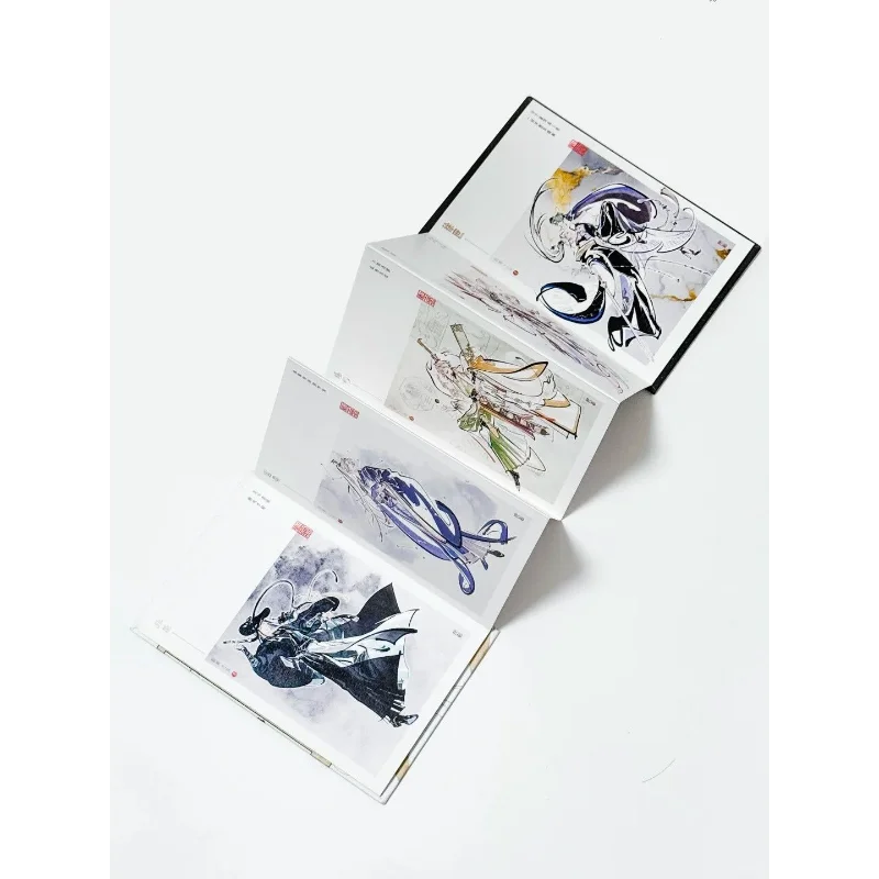 Miniature Ancient-style Portable Art Book Featuring The Characters 