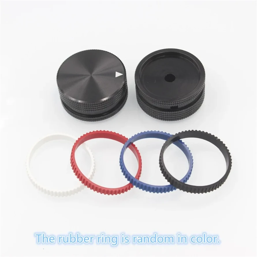 Free Shipping 1pcs Diameter 40mm High 18mm All Aluminum Solid Volume Knob/With Rubber Ring