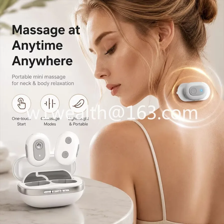 Portable Body Massager Wireless EMS Muscle Stimulator Massage Sticker Pain Remover Neck Back Shoulder OEM ODM Custom Logo