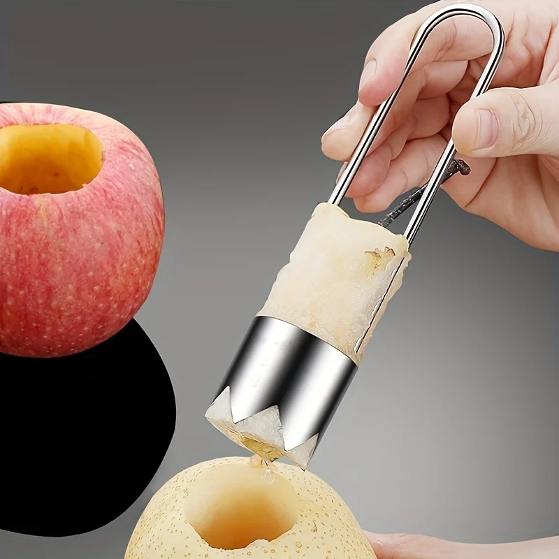 Stainless Steel Fruit Corer Portable Core Remover Vegetable Pitter Kitchen Tool for Chili Peppers Melons Apples - view 2