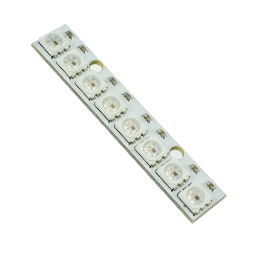 WS2812แผงไฟ LED RGB 5050แผง DC5V 8Bit ตัวในตัว MODUL lampu สีไดร์เวอร์เต็มสีสำหรับตกแต่งห้องนอนห้องนั่งเล่น