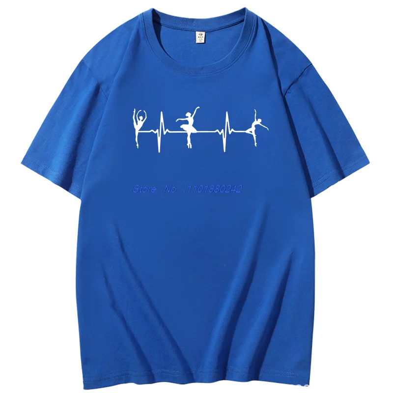 Ballet Dancer Heartbeat Harajuku Graphic T Shirts Unisex Summer Short Sleeve T Shirt Fashion Cotton New Shirts And T-Shirts