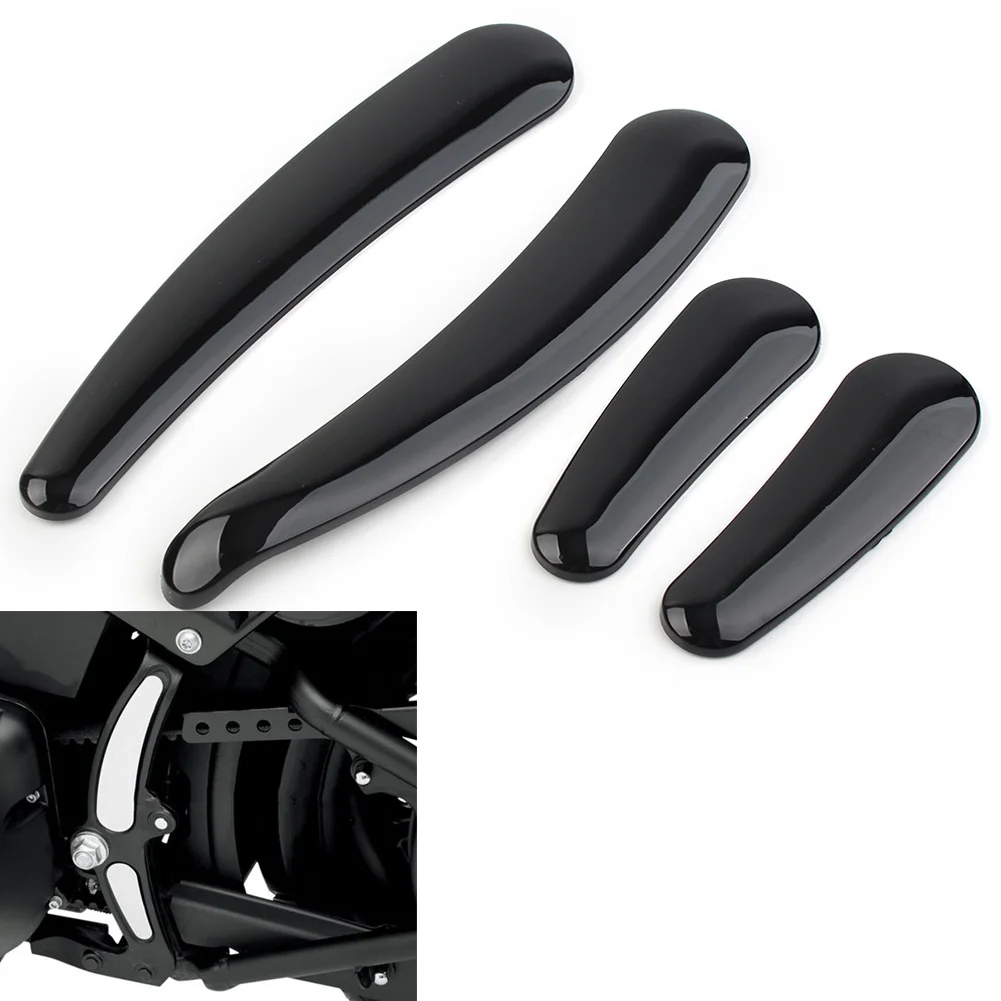 Glossy Black Motorcycle Curved Swingarm Frame Insert Set 4Pcs For Harley Davidson Softail 2008-up Accessories