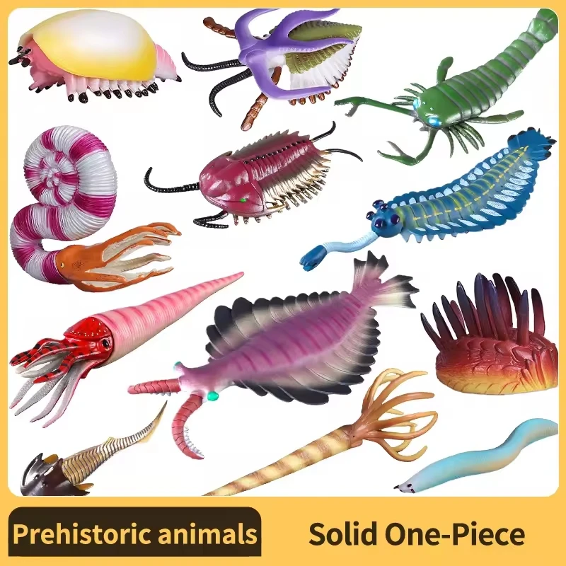 Miniature Simulated Prehistoric Sea Creatures Cambrian Devonian period Trilobita Orthoceras Project Animal Figures