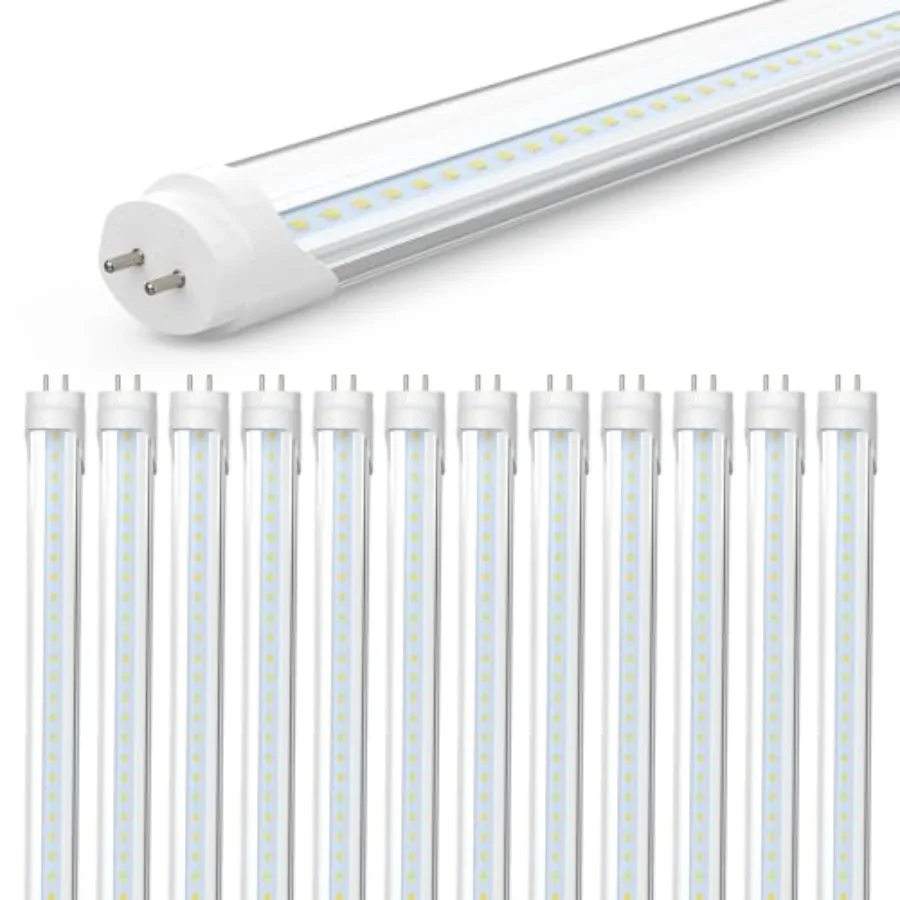 4Feet T8 LED Tube Light, Type A+B, 18W =40W,5000K Daylight, 2400LM, Plug and Play or Ballast Bypass, Single/Double End Powered,