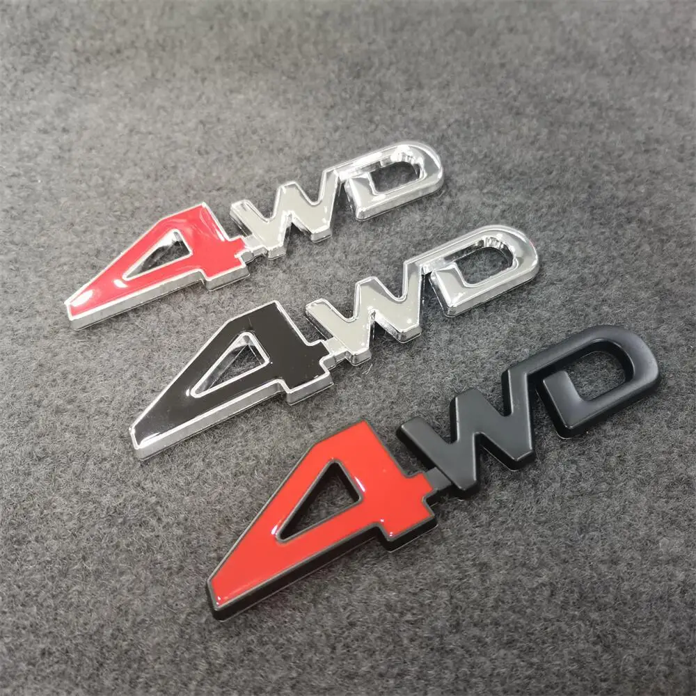 

3D Metal Car Rear Trunk Badge 4WD Sticker Fender Side Emblem For Honda Suzuki CRV Accord Civic Toyota Audi Jeep Accessories