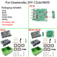 Li-ion Battery Case PCB Charging Protection Circuit Board Box LED Digital Indicator For Greenworks 24V Lithium Battery Housings