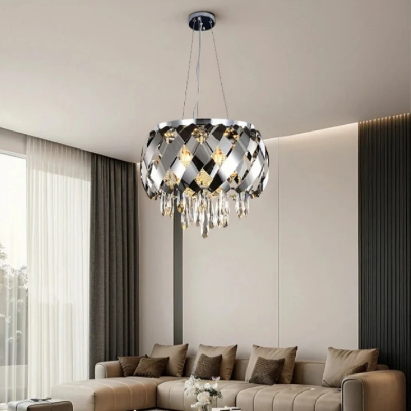 

Artpad золотой круглый подвесной светильник для столовой, спальни, кухни, стола, остров, серебряная современная хрустальная люстра из нержавеющей стали