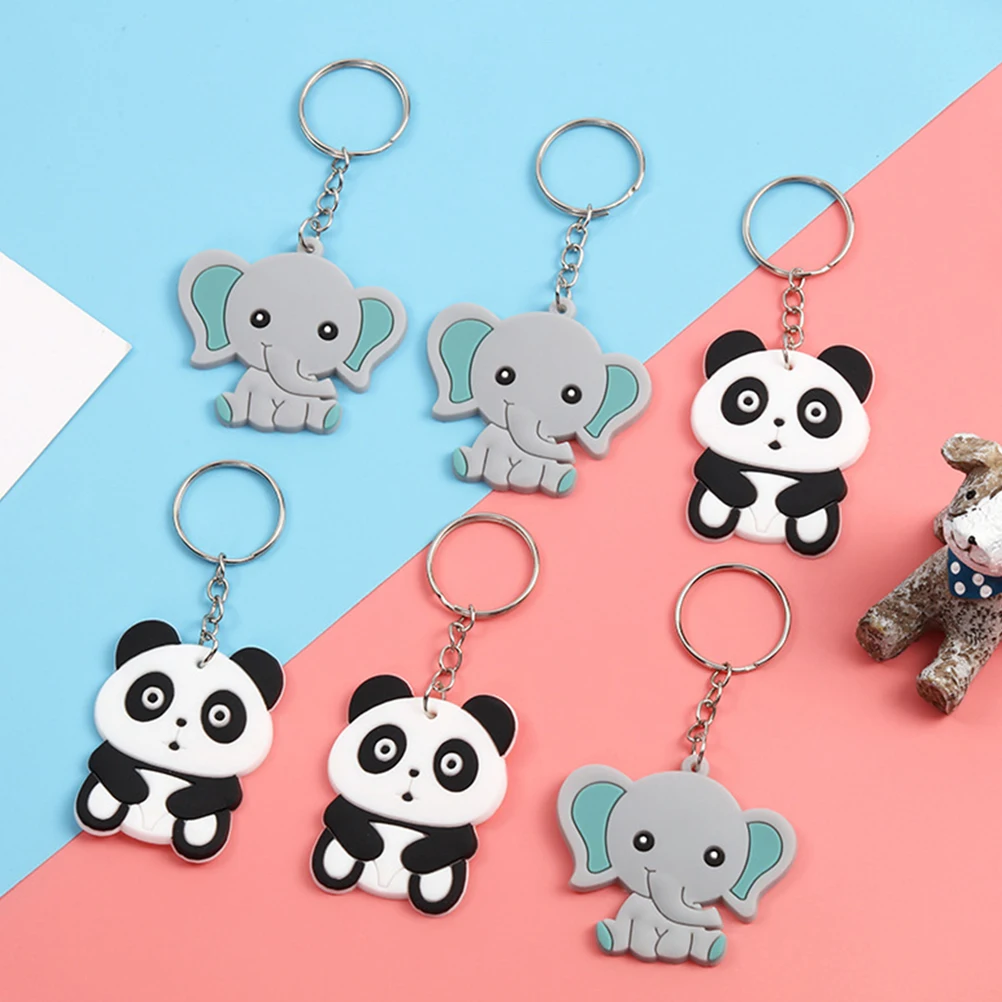 

30Pcs Panda Keychain Cartoon Key Ring Bag Hanging Ornament Exquisite Detail Design Easy Clean Maintain Panda Keychain