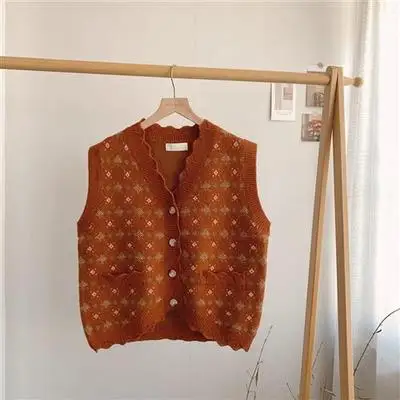 

Женский вязаный свитер, внутренняя одежда, жилет Lazy Sle, многослойный топ, осень-зима, Новое поступление, шикарный ретро японский Sle