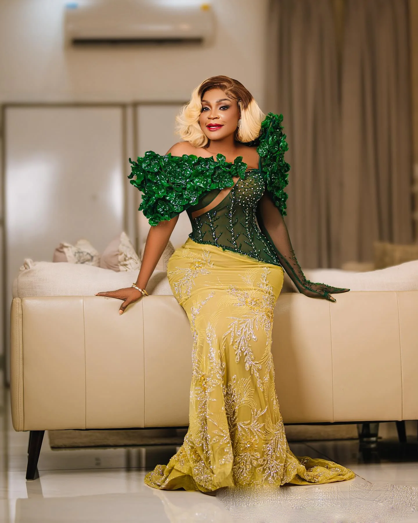 Applique Crystals Mermaid One Shoulder Party Prom Gowns Sleeve Beaded Elegant Long Formal Dresses Luxury Evening Dress