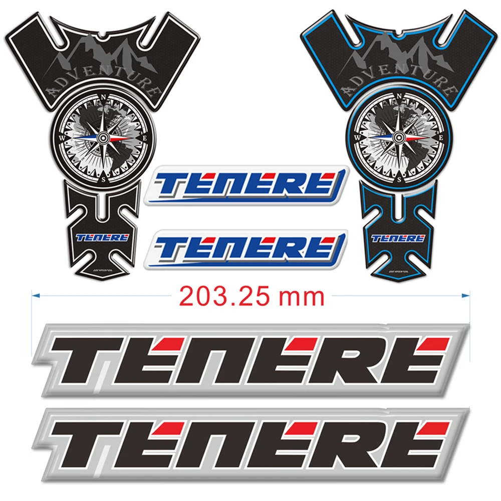 For ADVENTURE TOURING TENERE XT1200Z SUPER 700 Motorcycle tank pad kit Protection Sticker Fuel Oil 3D gel Resin Stickers