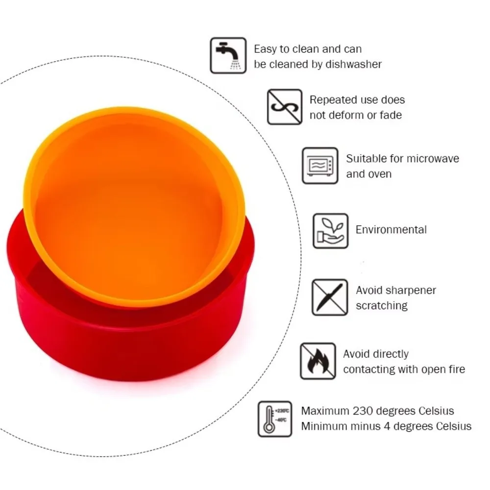 New Round Silicone Cake Mold 4 6 8 10 Inch Reusable Baking Mould Nonstick Nonstick Cake Pan Baking Forms