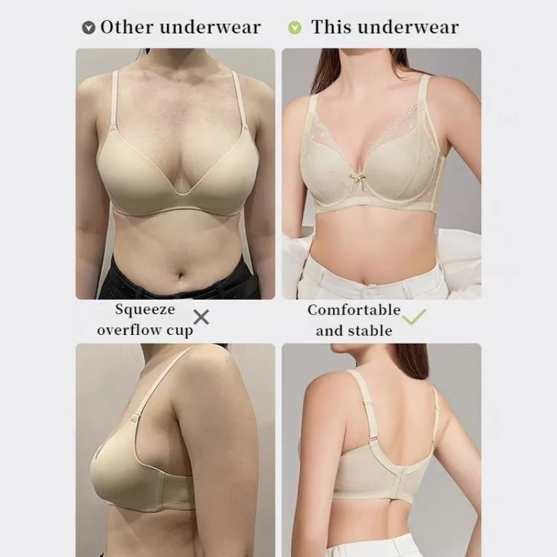 Full Bust Minimizer Bra - Soft Wire Lift Support with Anti-Sagging Design, Side Coverage & Shaping Full Coverage Cups
