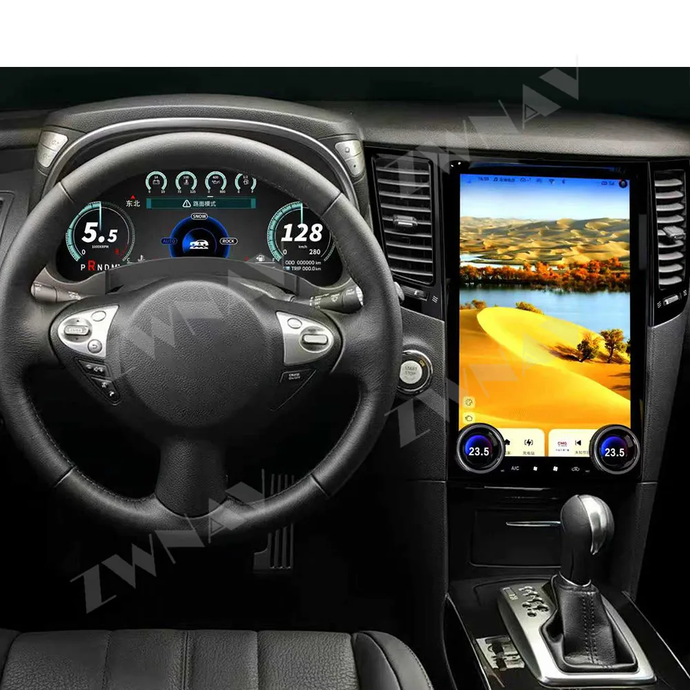Popular Digital Cluster Dashboard For Infiniti FX35 FX37 FX45 FX50 QX70 LCD Virtual Cluster Speedometer Cockpit Screen
