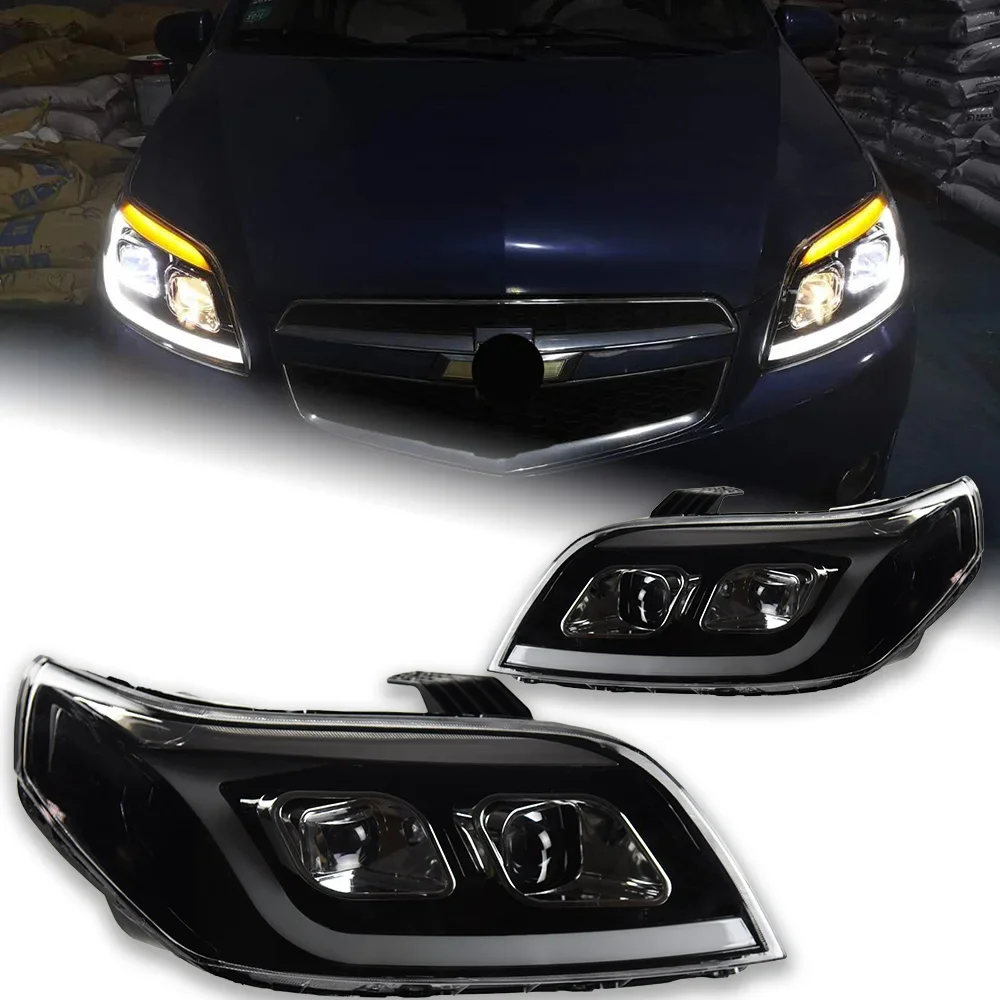 Car Styling Head Lamp For Chevrolet Lova LED Headlight Projector Lens Aveo Headlights Signal Automotive Accessories