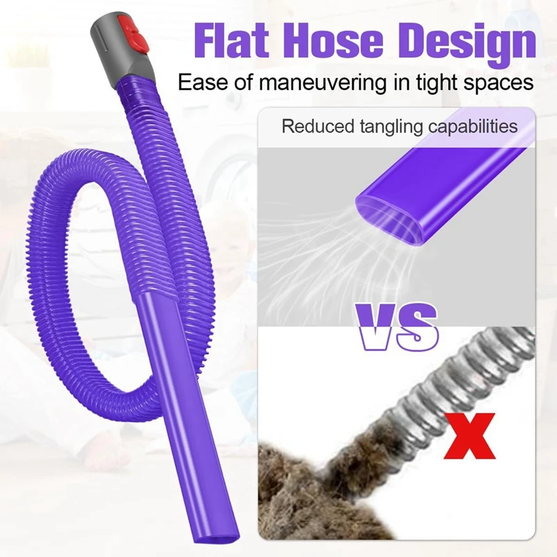 เครื่องเป่า Vent ชุดทําความสะอาด & เครื่องเป่า Lint แปรงสําหรับ Dyson V7 V8 V10 V11 V12 V15, ยืดหยุ่น Lint Remover สิ่งที่แนบมาท่อ