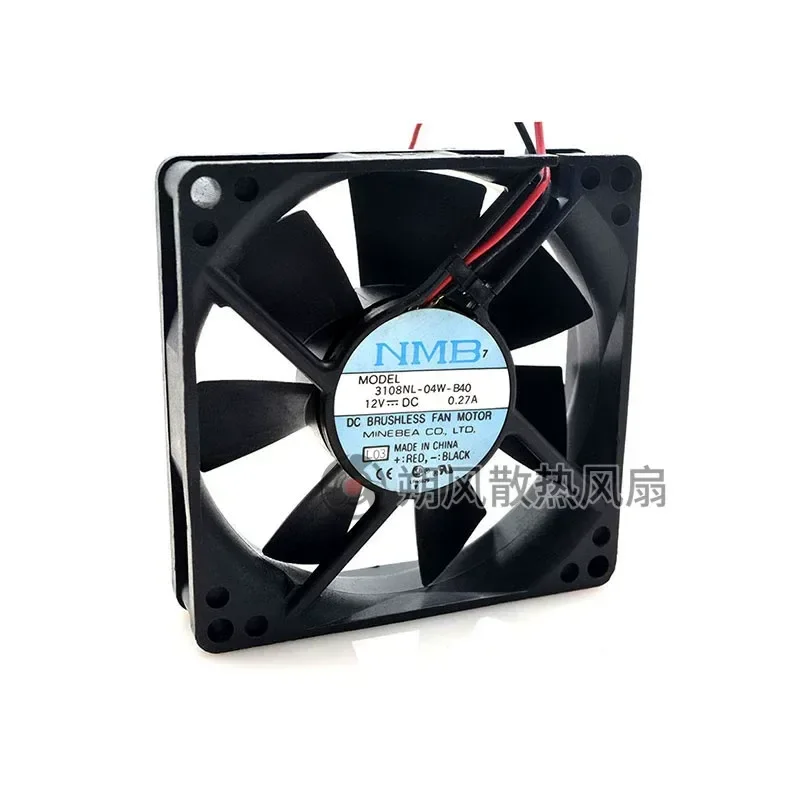 for NMB 3108NL-04W-B40 8020 8CM 12V 0.27A Silent Axial Cooling Fan