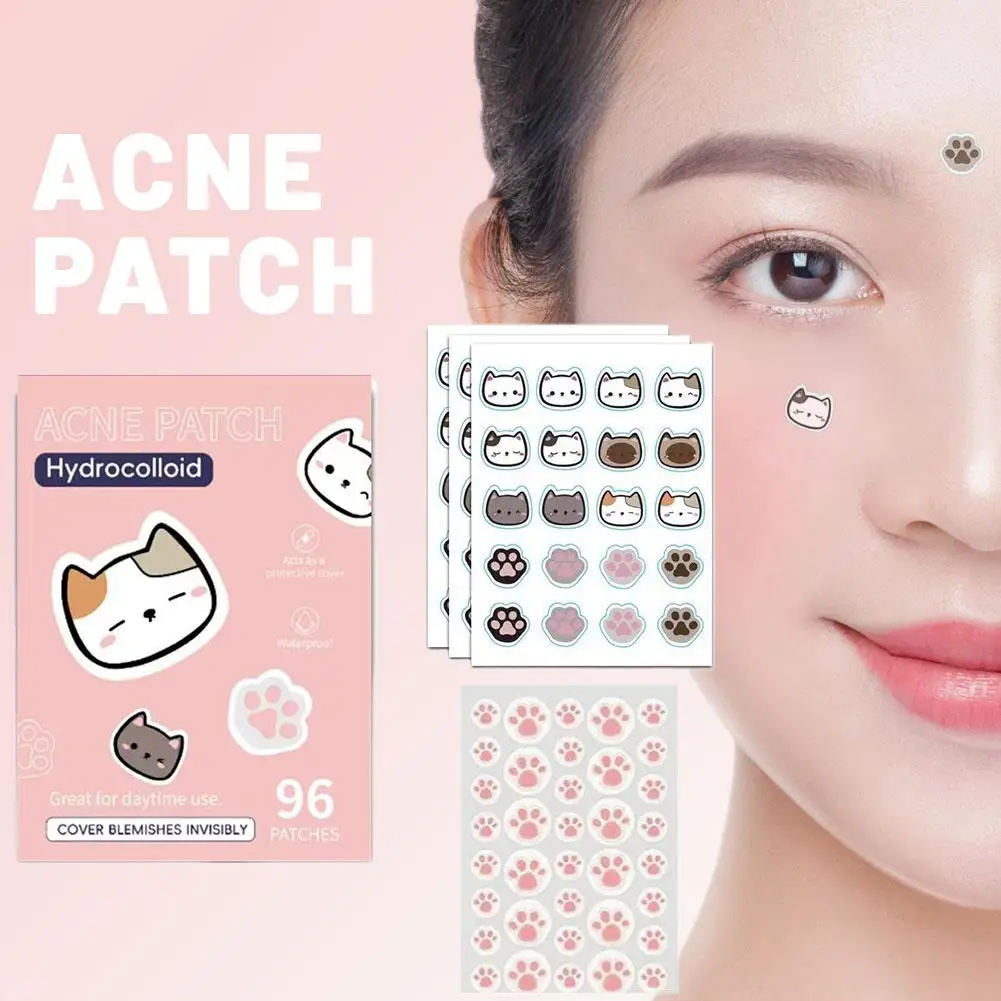 Colorful Cat Head Acne Patch Heart/Star Shape For Covering Zits Blemishes Cute Colorful Butterfly Pimple Patches Acne Stickers