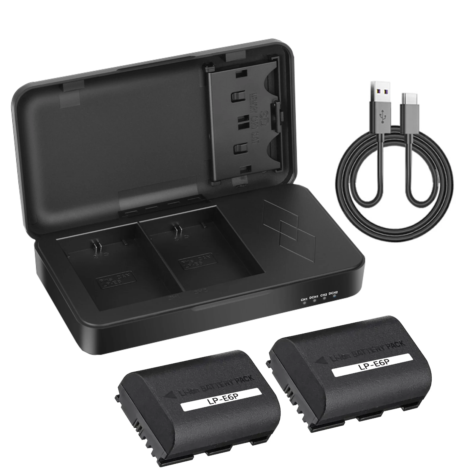 キヤノン用バッテリー充電器ケース,eos r r5 r5 ii r6 r6 ii r7 5 ii d