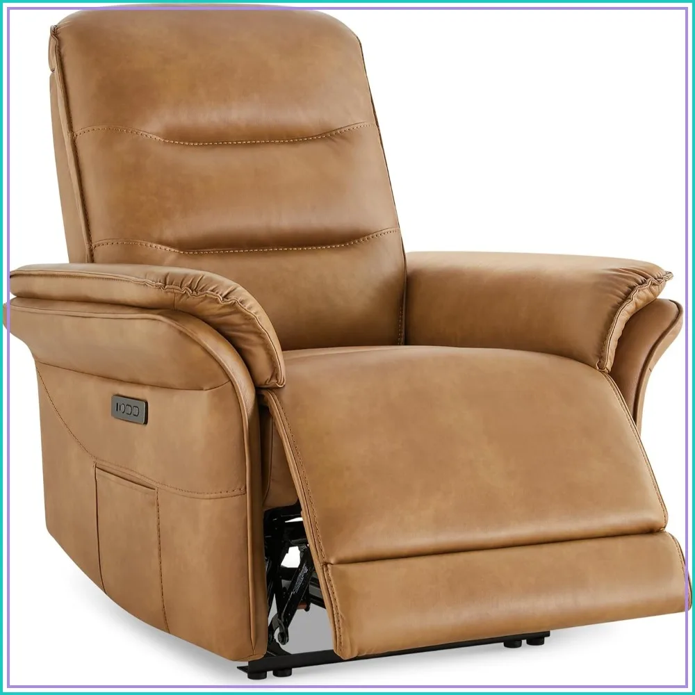 Dual Motor Power Recliner Chair Zero Gravity USB Type-C Charging, Camel