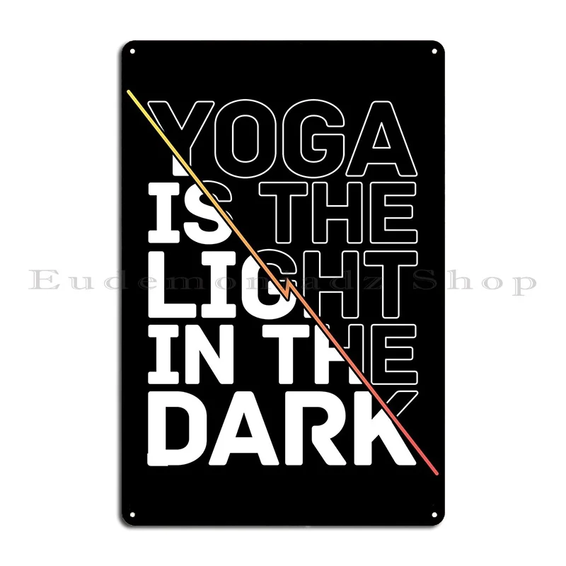 Yoga Instructor Yogi Zen Metal Sign Rusty Wall Decor Designing Character Wall Cave Tin Sign Poster