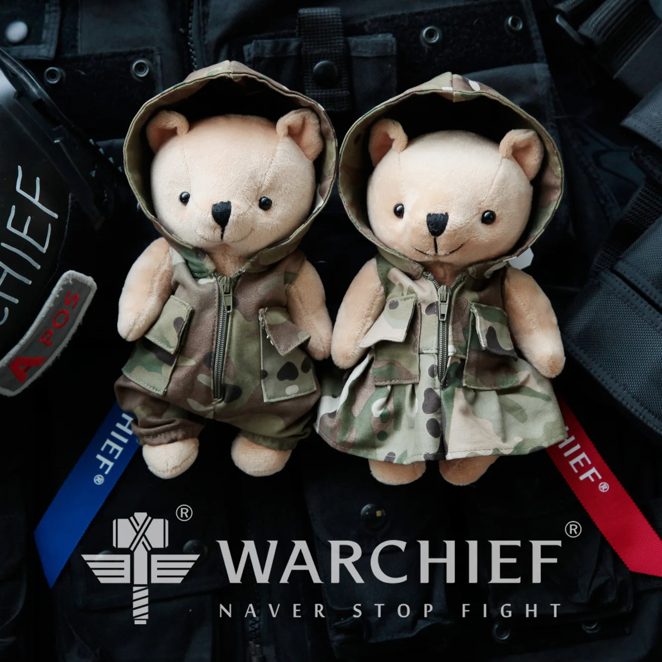 

Tactical Doll Military Camo Warchief Camouflage Lovely Bear Plush Toy Pendant Hanging Hunting Pendant Gift