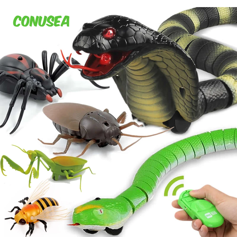 Creativity RC Remote Control Animal Insect Toy Kit for Child Kids Adults Cockroach Spider Ant Prank Jokes for Boys Pet Cat Dog