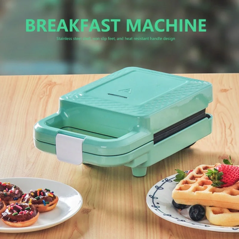 For Home Kitchen Mini Automatic Breakfast Machine Multifunctional Waffle Sandwiches Maker Grill Toaster view 2