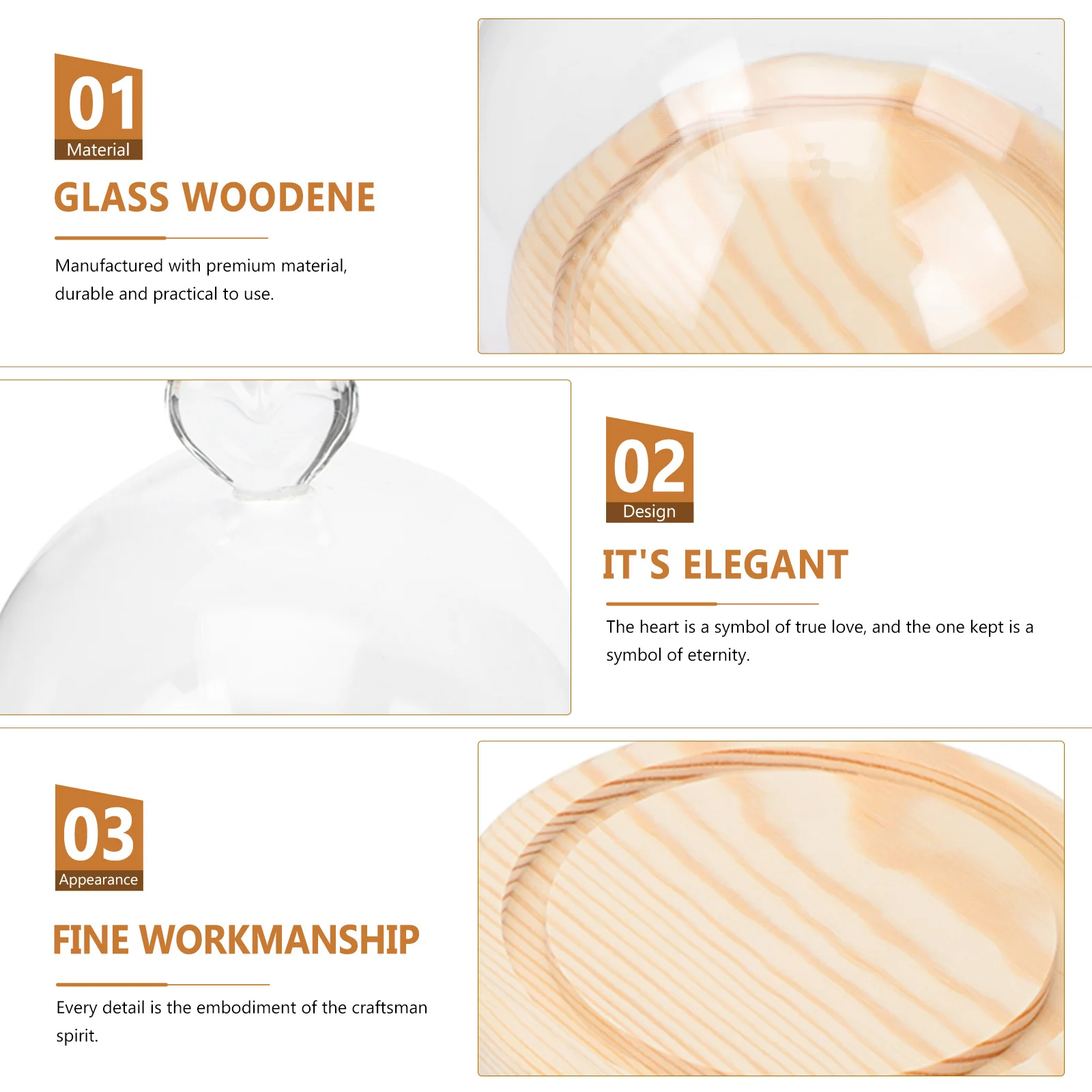 

1Pcs Love Glass Lamp Cover Preserved Flower Glow Desktop Adorn Elegant Luminous Craft Decor for Room Decoration