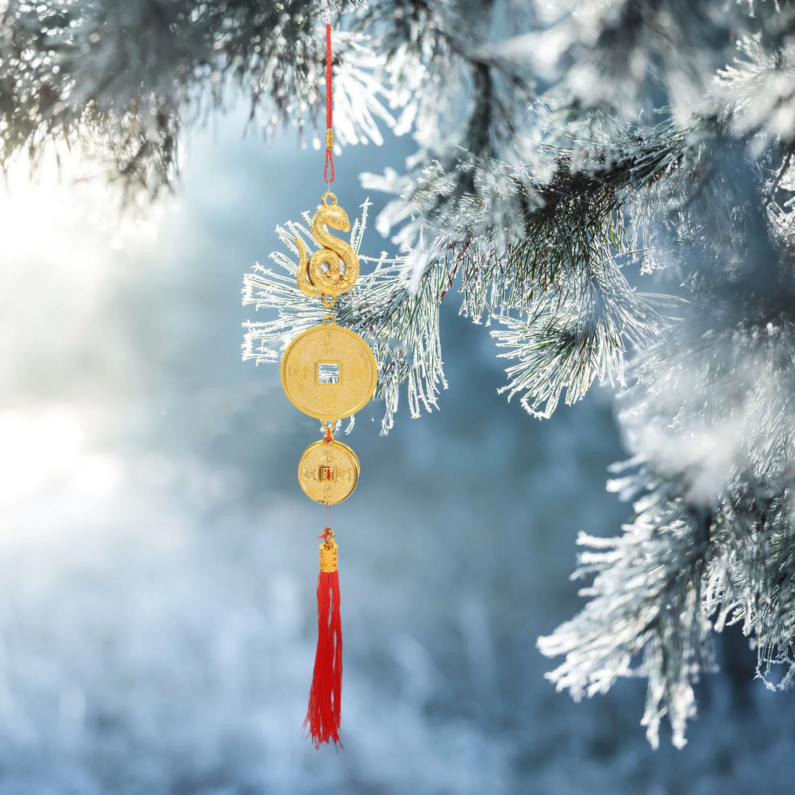 

10 Pcs Decorative Hanging Ornaments Snake Chinese New Year Commemorative Coin Pendant