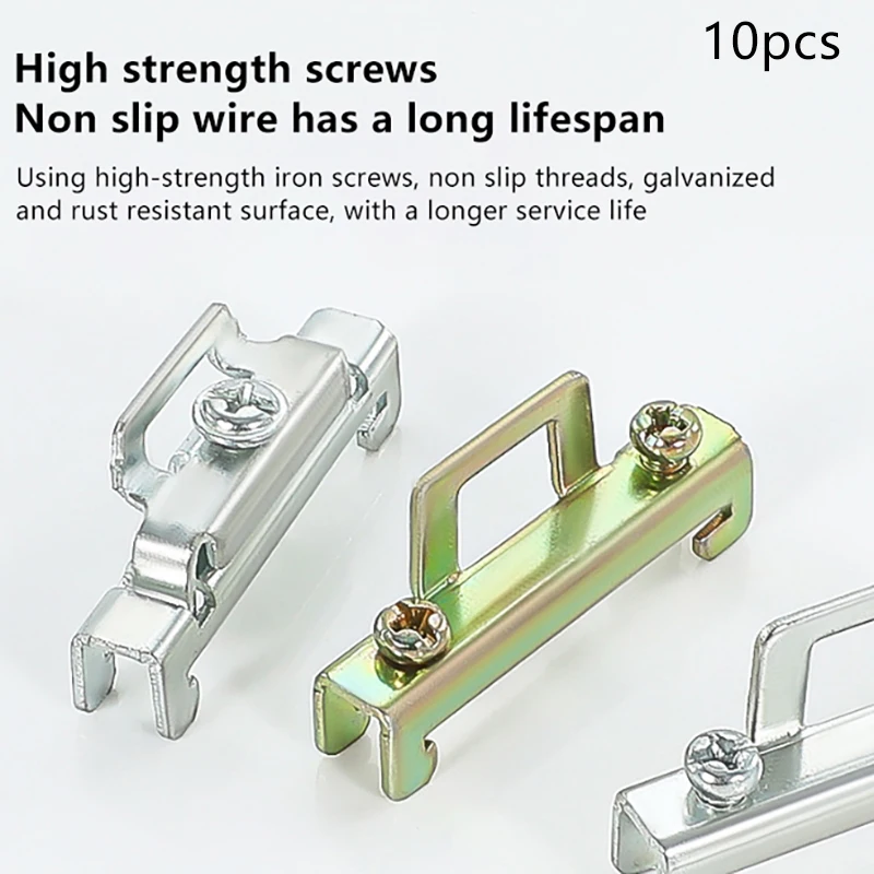 10pcs Terminal Blocks End Stoper Rail End Screw Clamp Terminal Fixed Block Universal New