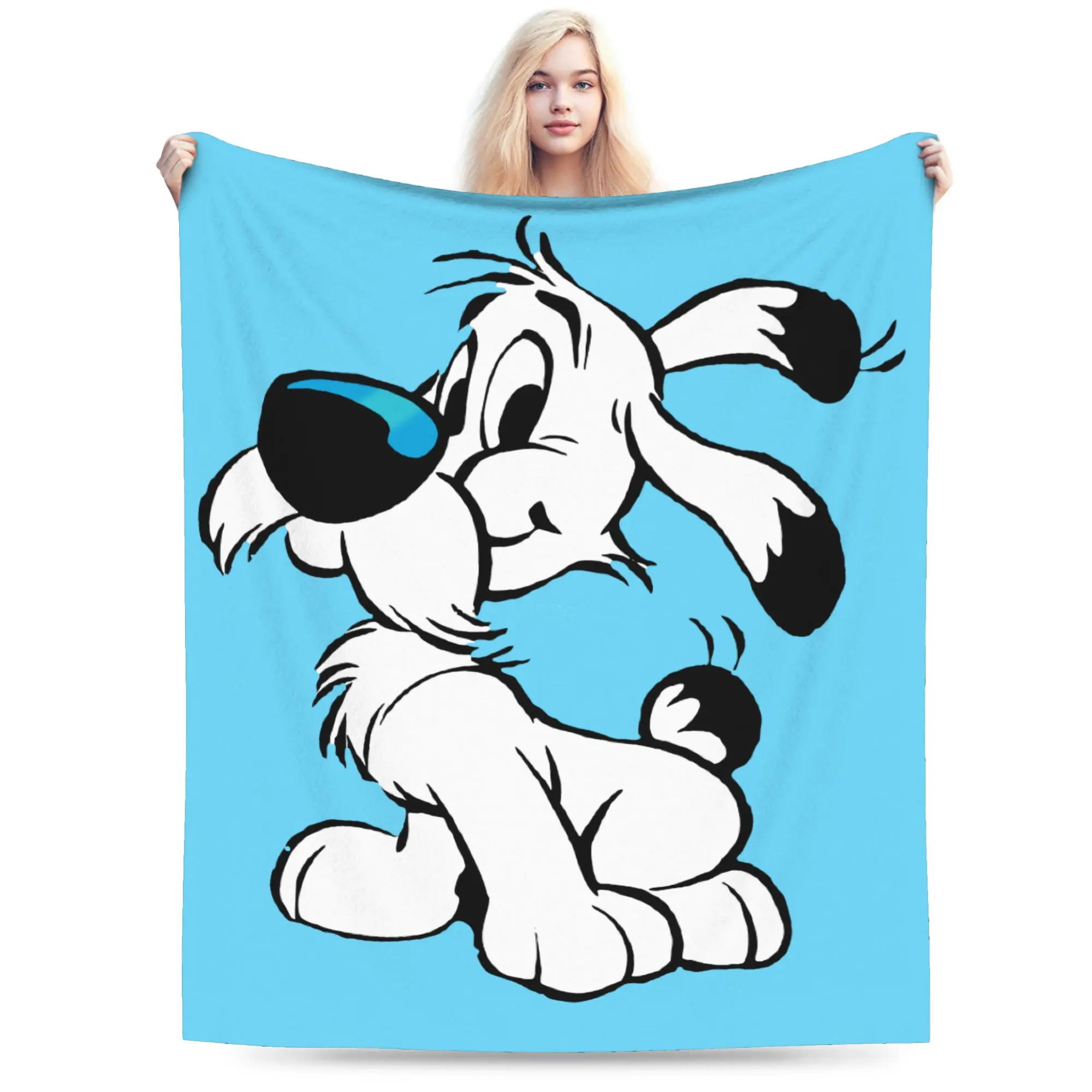 أستريكس وأوبليكس بطانية الصوف الربيع/الخريف Dogmatix Idefix Ideafix Obelix الكلب رمي البطانيات للفراش يلقي الفراش