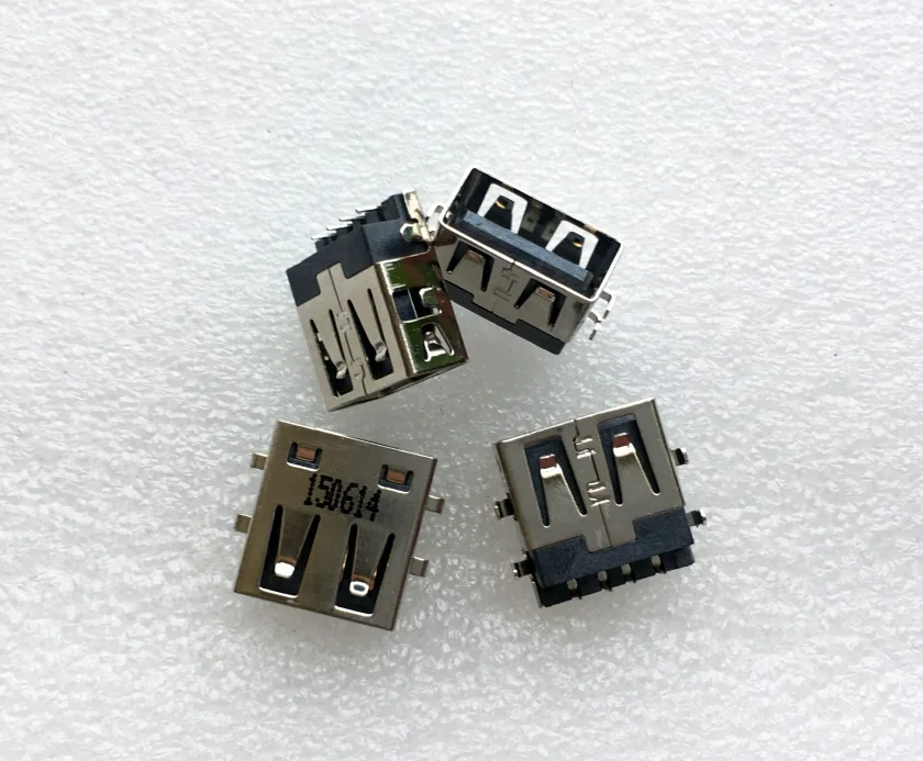 Fro notebook USB 2.0 port, flat SUB female seat, sinking plate type, tongue under, connector