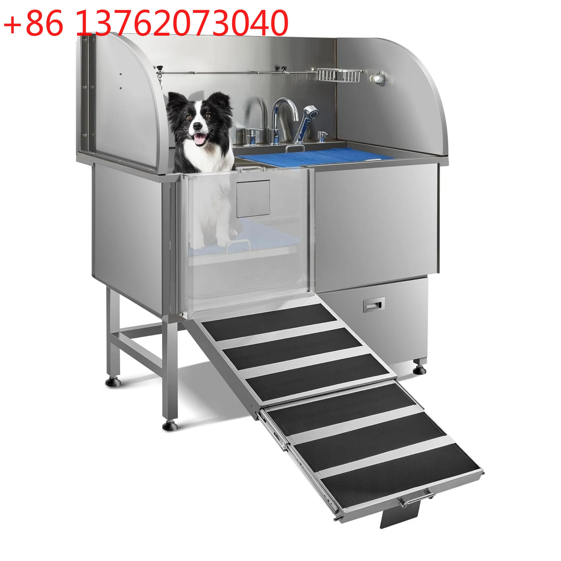 Stainless steel pet bathtub multi-functional dog wash pool pet store special bathtub