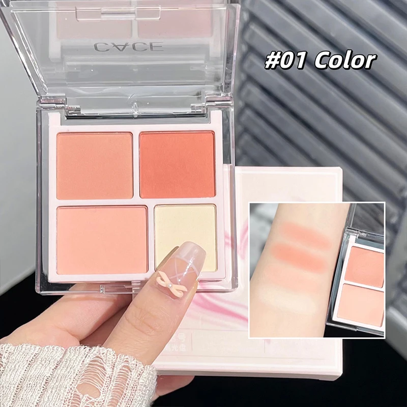 ハイライター ブラッシュ パレット メイクアップ ハイライト アイシャドウ フェイス ブラッシャー マット ピーチ 明るく自然な輪郭 ルージュ チーク ティント 化粧品