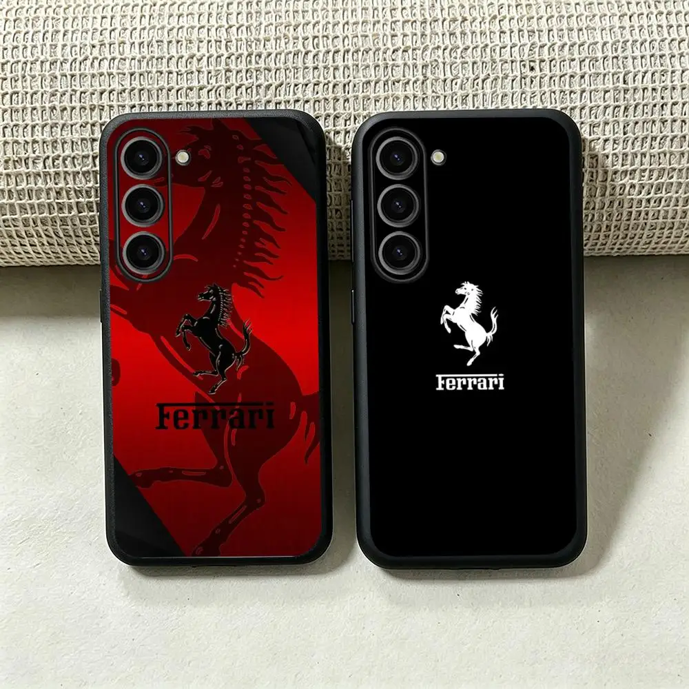 Fashion cool design fer-rariEs design Phone Case For Samsung Galaxy S26 S25 S24 S23 S22 S21 Plus Ultra Fold A Soft Black