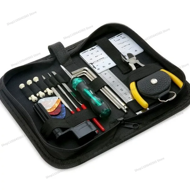 For Guitar Tool Kit, File, Wrench, Chord Gauge, Trimmer, Thread Polish, Guitar Repair Tool Set