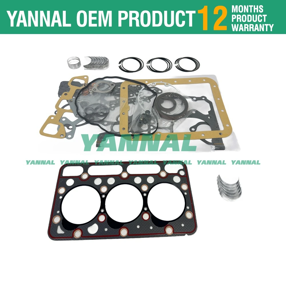 D1463 Overhaul Re-ring Kit For Kubota Engine Bobcat 328 325C Excavator Parts