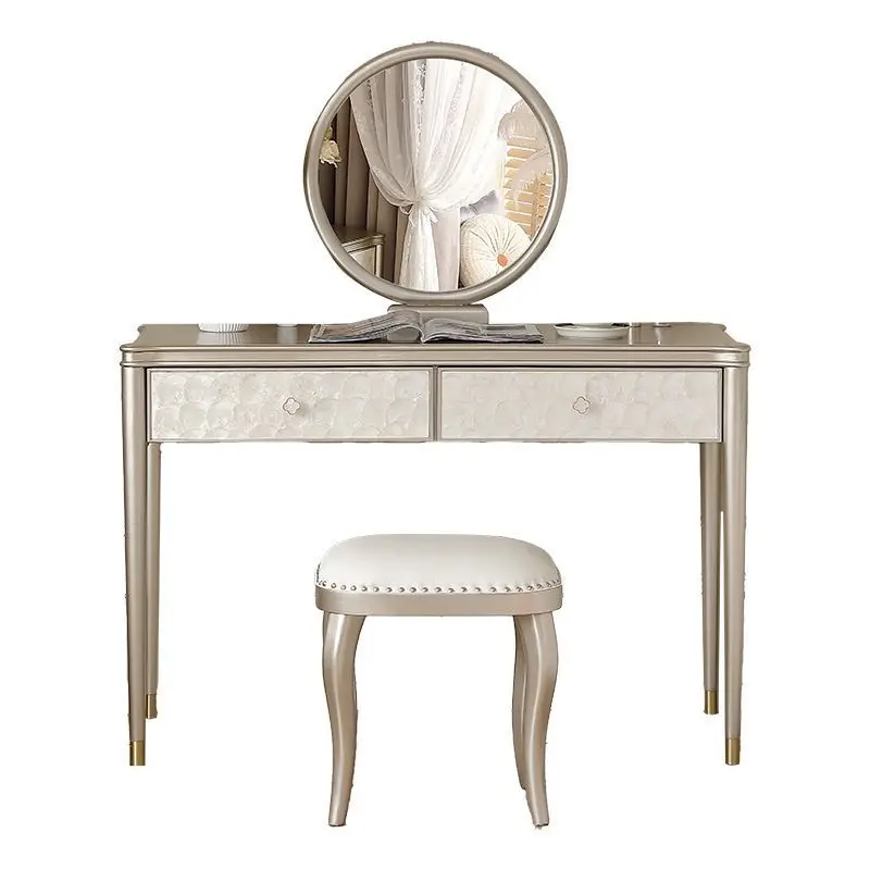 French solid wood dresser light luxury modern simple bedroom dressing table