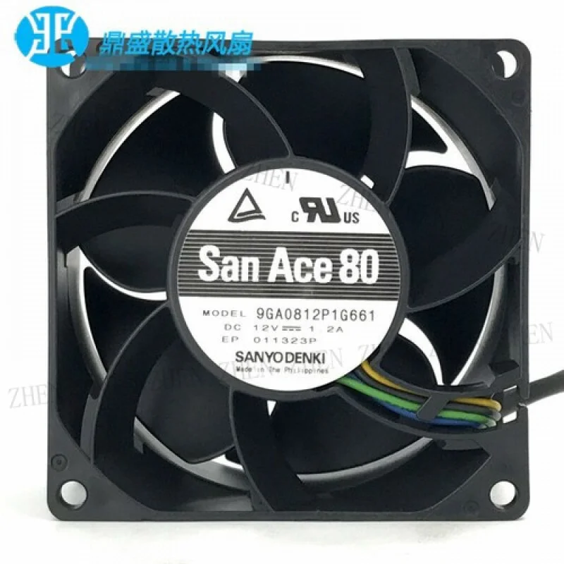 

Y 1PC Sanyo 9GA0812P1G661 8038 12V 1.2A 8CM server cooling fan
