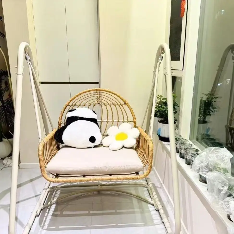 Household Hanging Chair Balcony Swing Indoor Single Hanging Chair Swing Living Room Hanging Basket Double Hammock Cute Swing