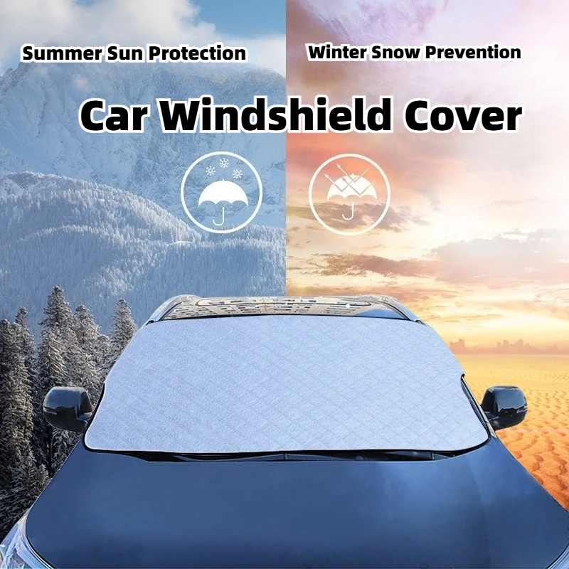 Car Front Window Screen Cover Auto Sun Cover Car Windshield Shade Dust Protector Anti Snow Frost Ice Shield Car Windscreen Cove