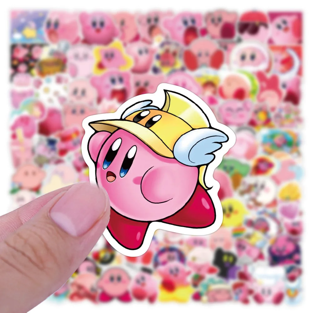 10/30/50/100pcs Cartoon Kirby Stickers Kawaii Girls DIY Laptop Guitar Skateboard Waterproof PVC Decal Cute Sticker Pack Kids Toy