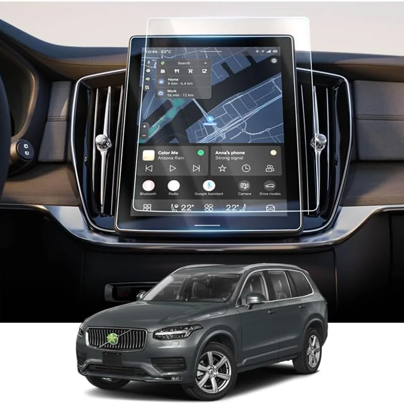 لفولفو XC60 XC90 S60 2026 11.2 بوصة تعمل باللمس الزجاج المقسى غطاء شاشة مركز لمس طبقة رقيقة واقية