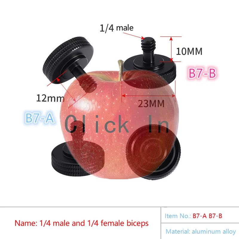 Винт-адаптер-для-крепления-на-штатив-1-4-дюйма-с-двойной-резьбой-черный-для-камеры-и-вспышки